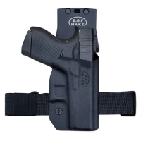 OWB Kydex Holster Custom Fit: Glock 43 / Glock 43X (Gen 3 4 5) Pistol - Outside Waistband Carry 1.5-2 Inch Belt Clip