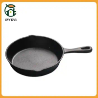 Seasoned Cast Iron Griddle Kitchen Quality Iron Griddle Pan Breakfast Wok Steak Egg Frying Pan Pancake Pot Set Seasoned Cast