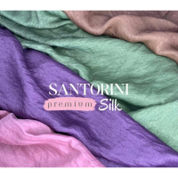 Multi kain cotton shimmer shimer silk mengkilap eceran Kain Santorini Silk Premium Satin Full Metall