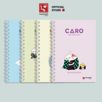 ✅TVB Sổ tay caro lò xo B5 200 trang, chủ đẻ Molang phù hợp ghi chép, nhật ký