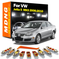 MDNG 14Pcs Canbus For Volkswagen VW Jetta 5 MK5 2006 2007 2008 2009 2010 LED Bulb Interior Map Trunk Dome Light Kit Accessories