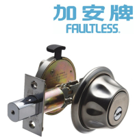 【加安牌】D567 門鎖 輔助鎖(磨砂銀 卡巴鑰匙 外轉上鎖式 暗閂功能)