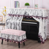 Rural Style Embroidered Yarn Piano Cloth Minimalist Home Full Package Piano Cover Decorative Electronic Keyboard Cover Cloth