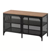 meja TV, hitam, 100x36x54 cm