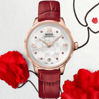 MIDO美度 官方授權 RAINFLOWER花雨系列 真鑽機械腕錶 母親節 禮物 34mm/ M0432073611800