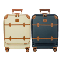 【BRIC S】義大利經典 Bellagio2 20吋 前開拉鍊拉桿箱 登機箱(USB充電孔/ 旅行箱/ 雙輪飛機輪)