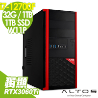 Acer 宏碁 Altos P150F8 商用工作站 (i7-12700F/32G/1TB+1TB SSD/RTX3060Ti-8G/700W/W11P)