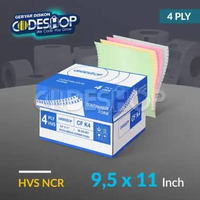 Codeshop Kertas Continuous Form NCR 9.5x11 inch 4 Rangkap Slip Gaji Faktur Penjualan Surat Jalan