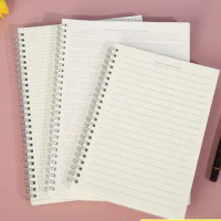 Matt PP Notebook A6 Spiral Wire O Planner Journal Notebook sketch book Buku Nota -Blank-Line-Dot-Gri