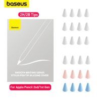 Baseus for Apple Pencil Tips Dual Layer 2B 2H Replacement Tip Smooth Medium Light Damping for iPad Stylus Pen 2nd 1st Gen Nibs