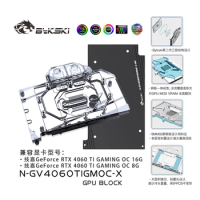 Bykski GPU Block for GIGABYTE RTX 4060TI GAMING OC 16G / 8G Video Card Water Cooling / Full Cover / ARGB Light N-GV4060TIGMOC-X