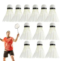 Badminton Shuttlecocks Badminton Shuttlecocks Trainer Ball 12PCS Stable Badminton Balls For Hitting Practice And Speed Training