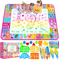 Aqua Water Doodle Mat - Kids Drawing Mat Toddlers Educational Toys for Age 3 4 5 6 7 8 Year Old Boys