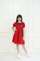 Rodeo Junior Dress Lengan Pendek Anak Perempuan Merah/ Girls Dress Short Sleeve Red/ RJG Cherry Bell