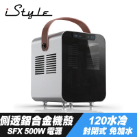 【iStyle】獨特帝王 ITX 電腦機殼+SFX 500W 電源供應器+120水冷(側透鋁合金)