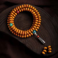 Hainan Old Seed Moon Star Bodhi 108-Bead Bracelet & Multi-Layer Prayer Bead Necklace (Abacus Beads)