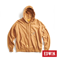 EDWIN 男裝 橘標 摔角手E君飛踢寬版連帽外套-土黃色