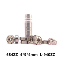 50/100/500pcs miniature ball bearings 684ZZ 4*9*4mm L-940ZZ deep groove ball bearing 684 684Z 684-2Z 4x9x4