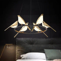 Nomi Pendant lamp Modern living room led post-modern 6 light creative gold pendant light bedroom dining kitchen bird light