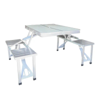 LILS 1桌4椅鋁合金折疊好收納露營桌椅(露營桌椅、折疊桌椅)