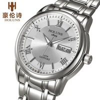 luxury full stainless steel watch men business Japan quartz watches military wristwatch waterproof 2019 HOLUNS relogio new