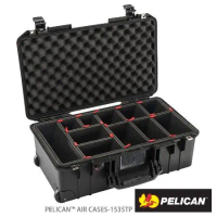 美國 PELICAN 1535TP Air 輪座拉桿氣密箱 含TrekPak隔板 (黑) 公司貨