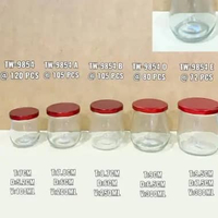 Toples Kaca Beling 100ML Tutup Stainless Merah Kapasitas 100ML Jar Canister Botol Kaca Kecil Tempat 