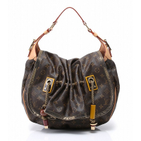 【Louis Vuitton 路易威登 】M97015 經典Monogram帆布搭變色皮革 Kalahari GM半月造型手提肩背包(絕版展示品)