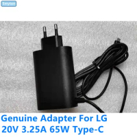 Genuine EU Plug ADT-65FSU-D03-EPK 20V 3.25A 65W Type-C AC Adapter For LG EAY65895901 14Z90P 16Z90P L