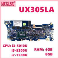 UX305LA With i3 i5 i7-5th Gen CPU 4GB/8GB-RAM Notebook Mainboard For Asus Zenbook UX305 UX305L U305L U305LA Laptop Motherboard