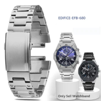 Solid fine steel watchband for Casio Watch edifice series EFB-680 wristband metal watch strap accessories 14mm Man's Bracelet
