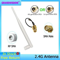 Gws 2.4G antenna 5dbi sma female ipex 1 4 SMA male pigtail Extension Cable wlan wifi 2.4ghz antene module antena Router wireless