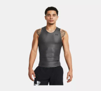 【Under Armour】男 HG Iso-Chill 緊身背心 1365225-025 實灰雜色#S-S