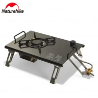 Naturehike Camping Stove Igt Stove 4500W High Power Stainless Steel Gas Stove Outdoor Foldable Strong Fire Burner Gas Burner