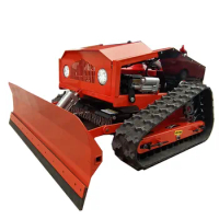 Customized Color 196/256CC Electric-start Remote Control Lawn Mower Robot Lawn Mower With Snow Plow Attachments