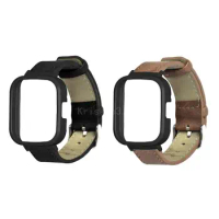 Case+Band For Redmi Watch 3 Smartwatch Watchband Leather Bracelet with Bumpers