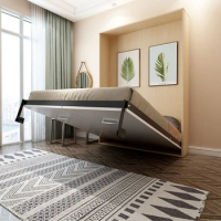 Electric lift invisible bed folding positive rollover hidden bed Rollover Murphy wall bed
