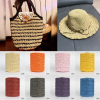 Soft Raffia Paper Knitting Yarn 280-300M/roll for DIY Woven Straw Crafts