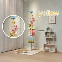 Goto Tidy Stand Hanger Tiang Gantungan Topi Tas Jamur Warna Warni YELLOW