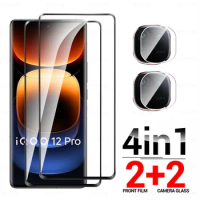 For vivo iQOO 12 Pro 5G Screen Protector 4in1 Curved Tempered Glass iQOO12Pro iQOO12 Pro 12Pro V2329A 6.78inch Camera Lens Film