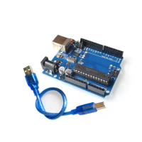 high quality One set For UNO R3 Official Box ATMEGA16U2+MEGA328P Chip For Arduino For UNO R3 Development board + USB CABLE