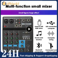 Way Professional Sound Mixer Computer Recording Free Drive Sound Card Mixing Console Mixer Audio DJ Audio Equipment