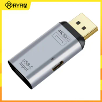RYRA 4K USB C To DP/HDMI-compatible/Mini DP Converter Ype C To HDMI Thunderbolt 3 Adapter For MacBook Samsung S20 USB-C Adapter
