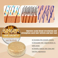 60g Jaysuing Ginger Shampoo Soap Handmade Soap Nourish Shampoo Hair Care Hair Loss Reduction Essential Oil Soap Hair Treatment
