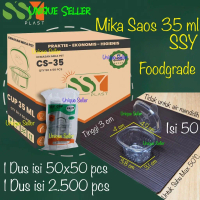 [1Dus] Mika Cup Saos Puding Oval 35 ml 35ml SSY isi 2.500 pcs Tempat Mika Cup Bumbu Sambal Cabe