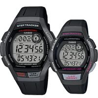 CASIO 卡西歐 計步功能情侶手錶 對錶-黑 WS-2000H-1A+LWS-2000H-1A 比漾廣場