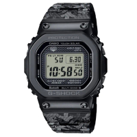 【CASIO 卡西歐】G-SHOCK 40週年限定電波藍牙太陽能電力全金屬塗鴉藝術家Eric Haze合作錶款GMW-B5000EH-1