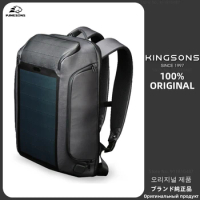 Kingsons Solar Charging Backpack Multifunctional Anti-Theft Waterproof Men Laptop Shoulder Bag USB Travel Outdoor Backpack