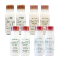 *AVEDA 經典旅行組 (迷迭薄荷洗髮精30ml*2+潤髮乳30ml*2+沐浴乳30ml*2+身體乳30ml*2)即期良品(公司貨)