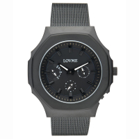【LOVME】101系列三眼八角方殼米蘭錶帶時尚手錶(VM3101M-33-331)